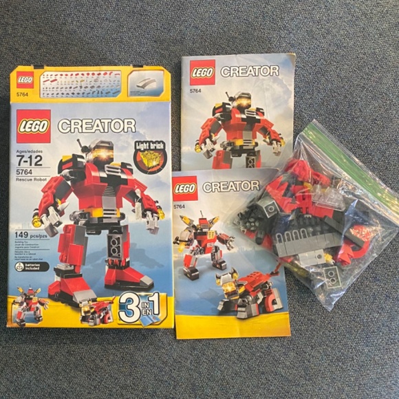 LEGO 3 in 1 Creator Rescue Robot Dog 5764 Bricks & Instruction Manuals - Picture 4 of 13